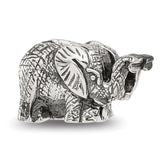 Sterling Silver Reflections Antiqued Elephant Clip Bead